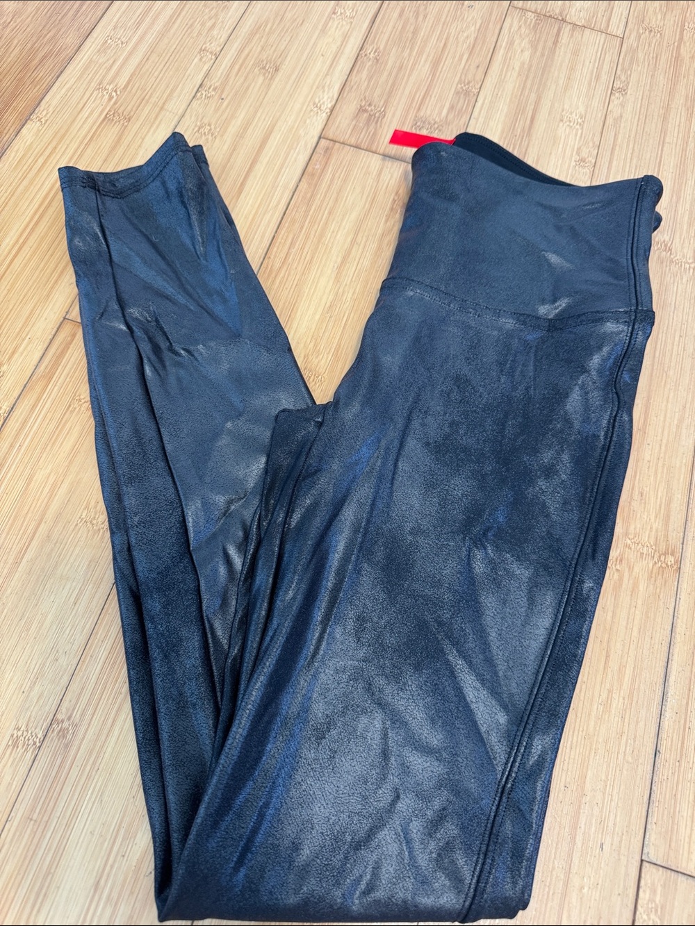 SPANX Faux-Leather Leggings in Black